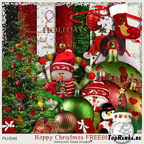 Scrap-Set  Happy Christmas