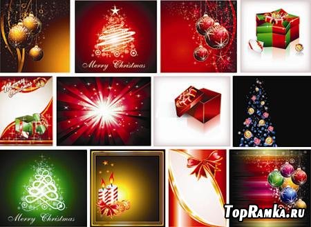Stock vector - New Christmas Backgrouds 
