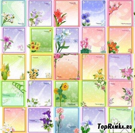    (Vector Floral Frames )