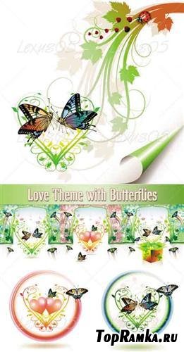 Love Theme with butterflies