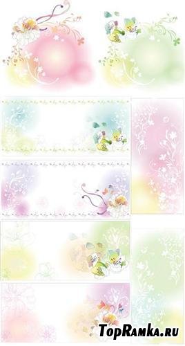 Snow-white floral background 